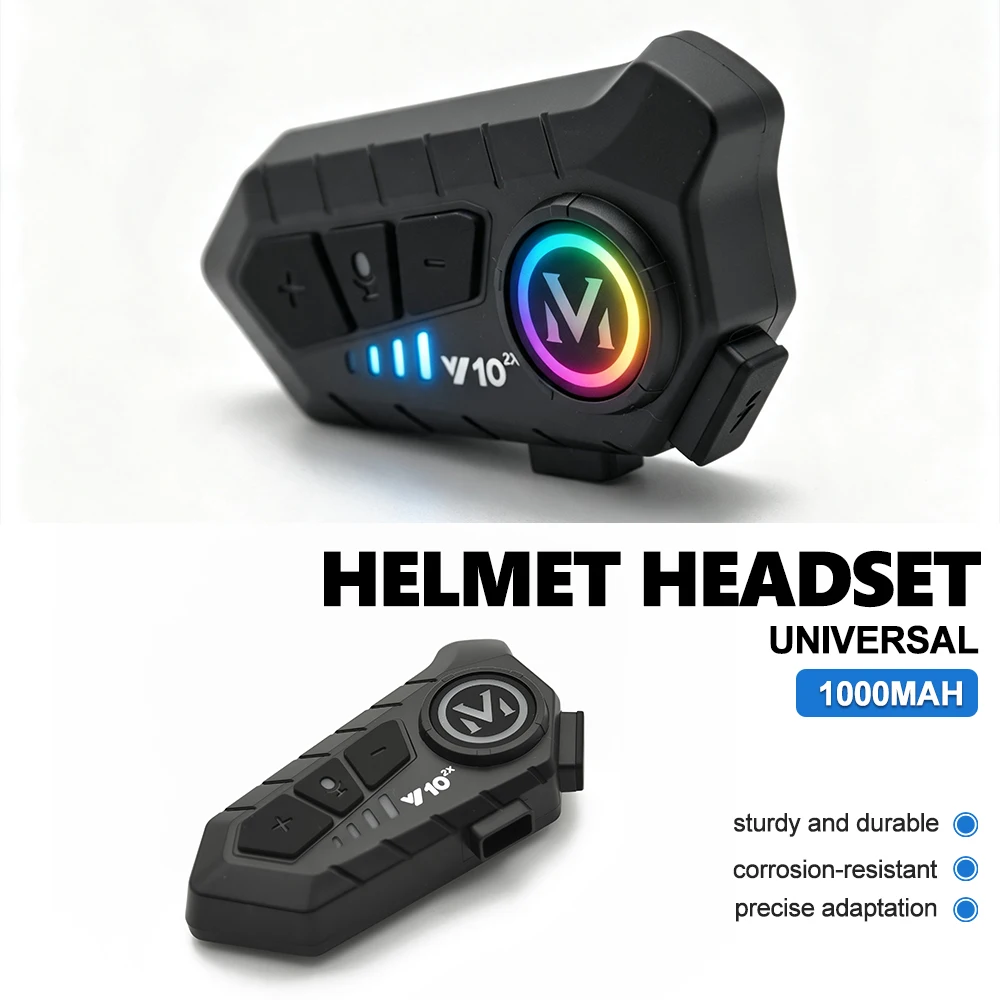 K06A ABS Motorcycle Helmet Headphones Long-Life Battery CVC Noise Reduction Stereo Music IPX8 Waterproof Automatic Answering