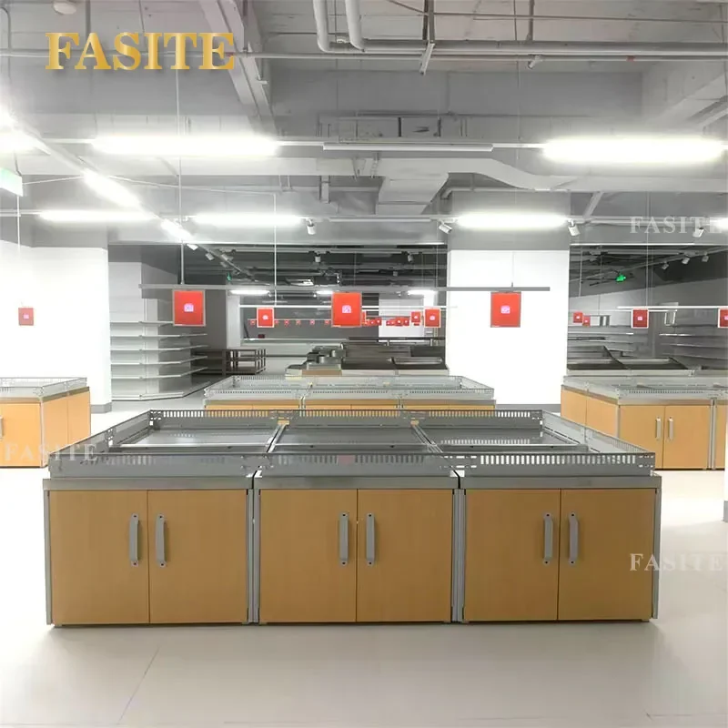 For Supermarket Fruit and Vegetable Display Shelf Customized Stainless Steel Bulk Storage Rack Multi Tier Stacking Stand
