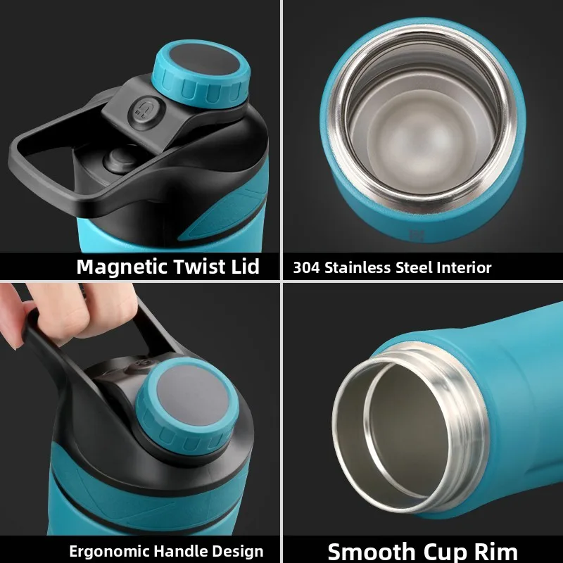 

UZSPACE большая емкость из нержавеющей стали, спортивная изолированная бутылка для воды, портативный уличный мужской модный термос для езды на велосипеде