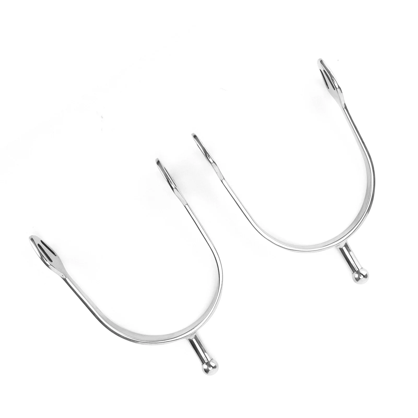 2 قطعة من حفز الحصان من الفولاذ المقاوم للصدأ برأس مستدير إنجليزي لمحبي الخيول