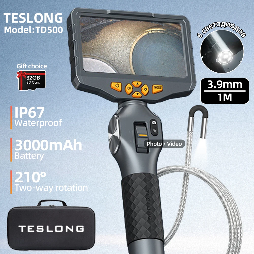 TD500 3.9mm Articulating Industrial Endoscope Camera 5