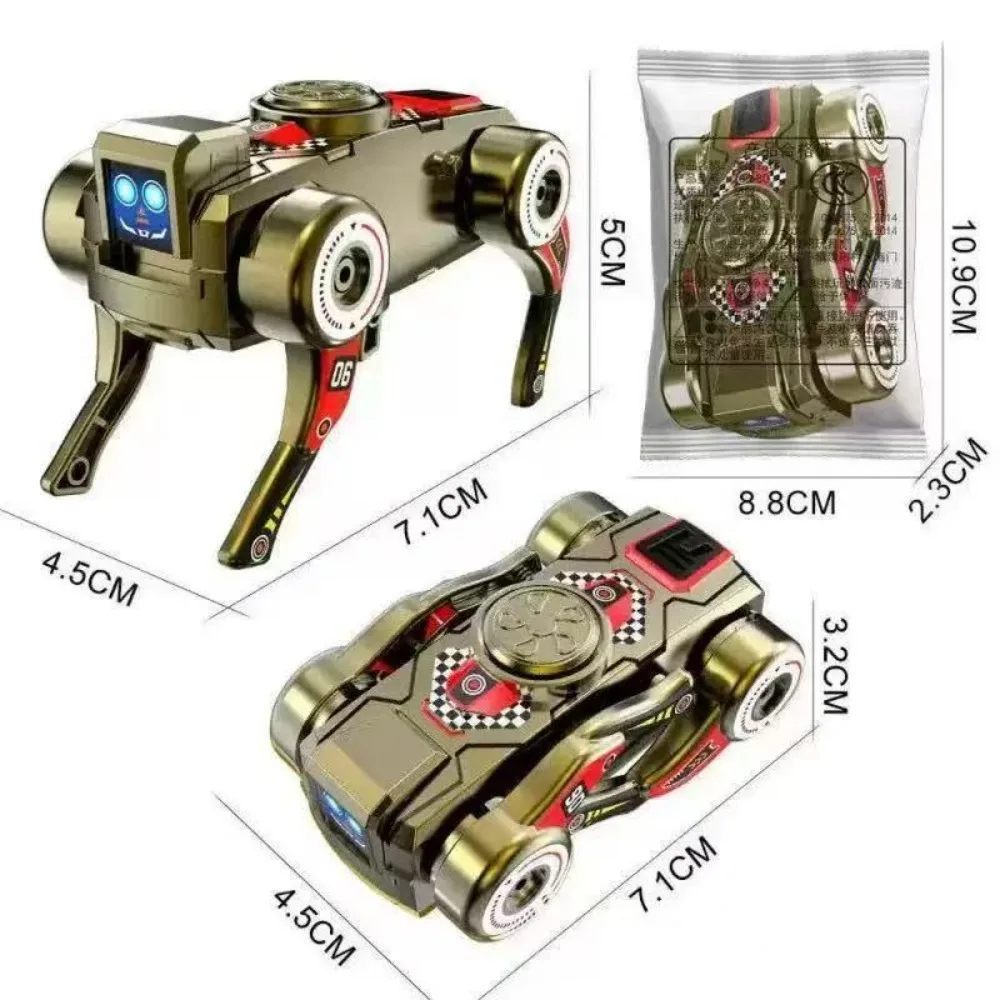 Manual Transformation Robot Dog Toy Rotating Spinner Two-Form Structure Fidget Spinner Toy Mechanical Style