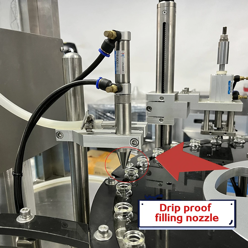 Tappatrice per riempimento fiale completamente automatica ad alta velocità |   1-10 ml di liquidi/polvere personalizzabili