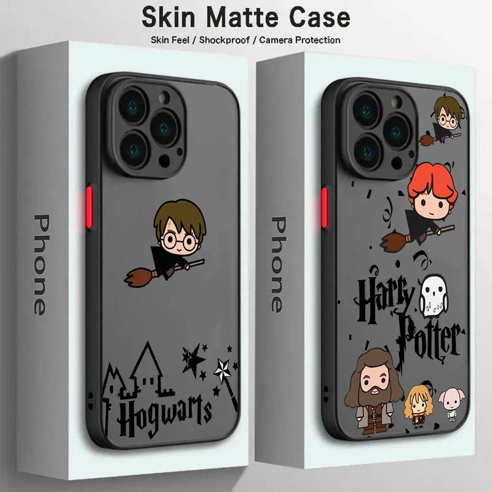 Hot Magic Movie Harrys Potters Phone Case For iPhone 15 14 13 12 11 Pro Max X XR XSMax 7 8 Plus Matte Transparent Back Cover