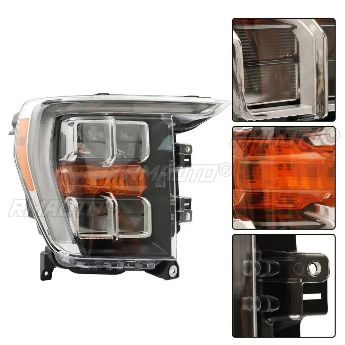 Esquerda direita lâmpada de nevoeiro led luz diurna frente led conjunto farol ampla luz lâmpada de canto para ford f150 2021-2023 ml3z13008f