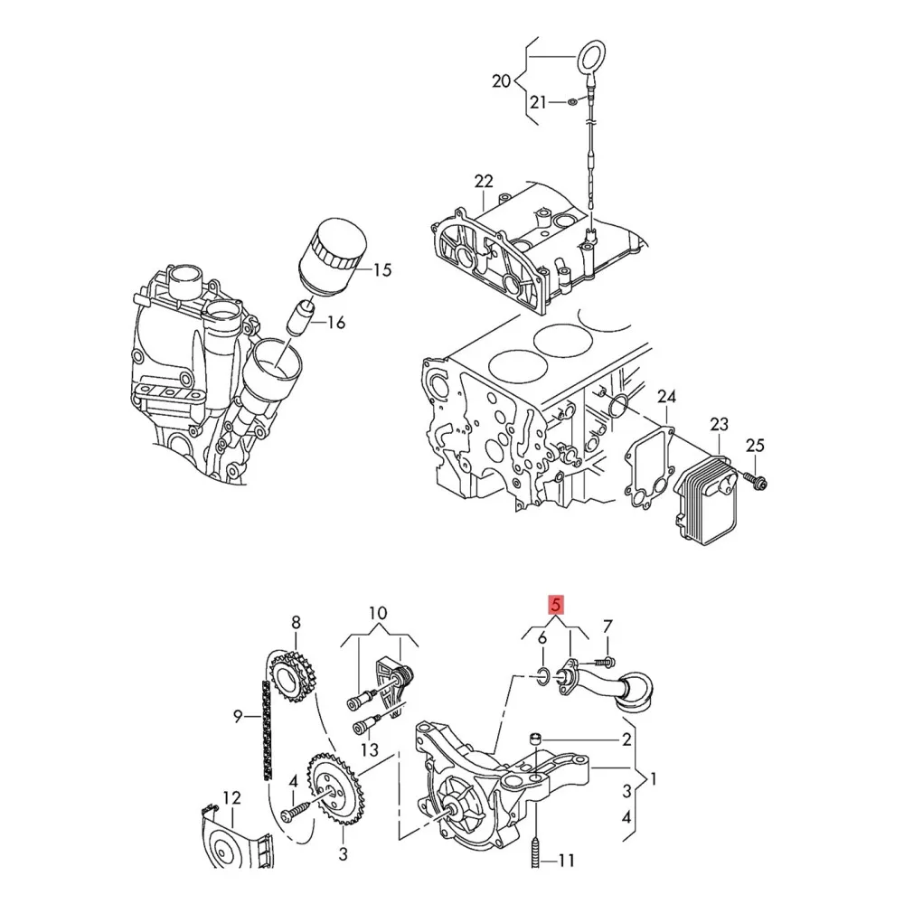 03C115251N Nosel Hisap Pompa Oli Mesin Mobil untuk Audi A1 VW Beetle Eos Golf MK6 Jetta Polo Tiguan Seat Ibiza Skoda 03C 115 251N