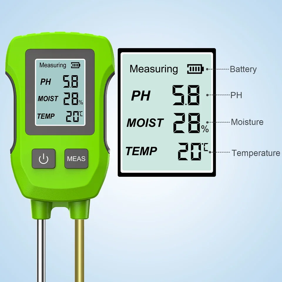 1-5PCS SGS07 Model Digital Soil Tester PH/Moisture High Accuracy Soil Meter Backlight House Plants Garden Lawn Farm
