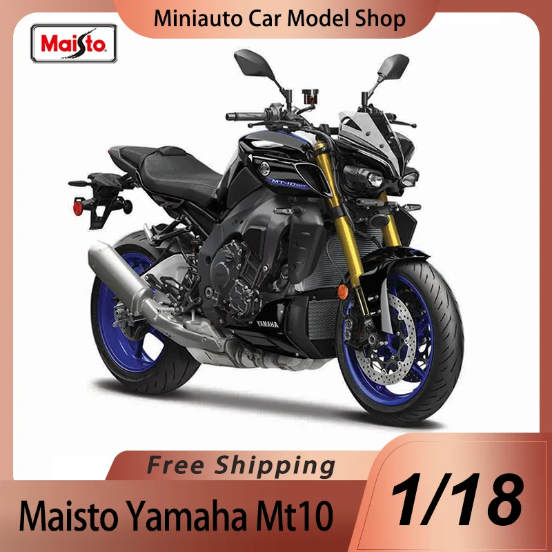 New In Stock Maisto 1:18 Motorcycle Series Yamaha Mt10 Alloy Miniature Diecast Model Ducati Kawasaki Bmw Moto Custom Toys Gift