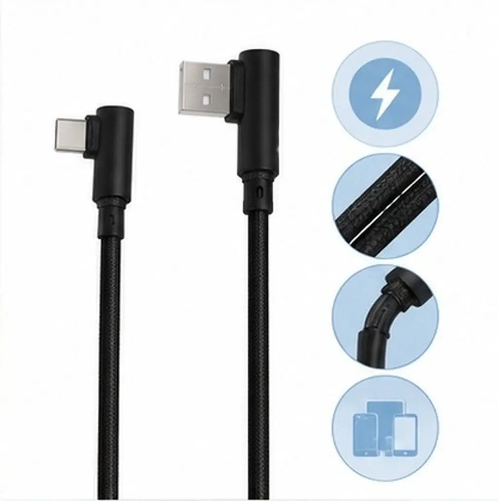 USB Type-C Nylon Braided 1M 2.5a Quick Charger Fast Data Sync Cable Compatible with Galaxy S9 S8 Note 8