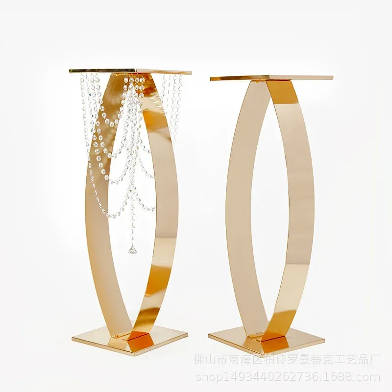 Elegant Wrought Iron Flower Stand for Wedding Table Centerpiece Decoration Metal Floral Display Rack Ornament for Party Event