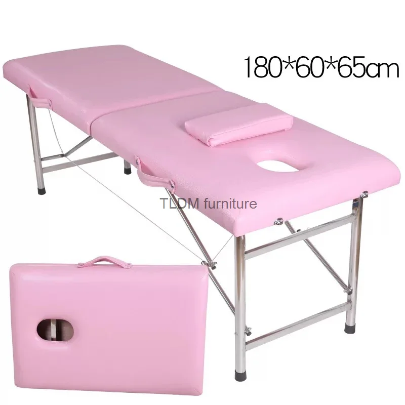 Professional carry on massage beauty bed, folding massage tattoo SPA bed, custom beauty salon, thickening treatment table