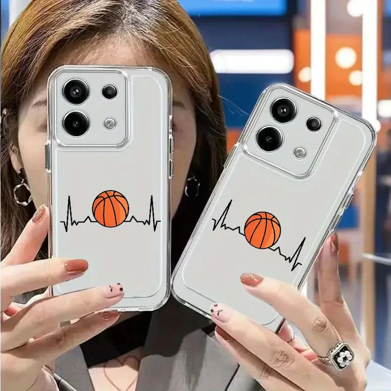 Cool basketball patterns Phone Case For Xiaomi Mi Poco F2 F3 F4 F5 F6 X5 X6 X7 Pro TPU Protection Transparent