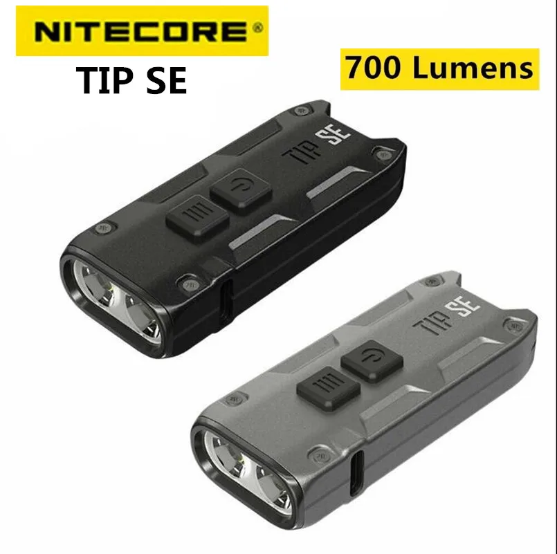 NItecore TIP SE Lampe de poche Porte-clés Lumière 700 Lumens LED Touristes-Core USB-C Rechargeable EDC Torche de poche Lanterne Lampe