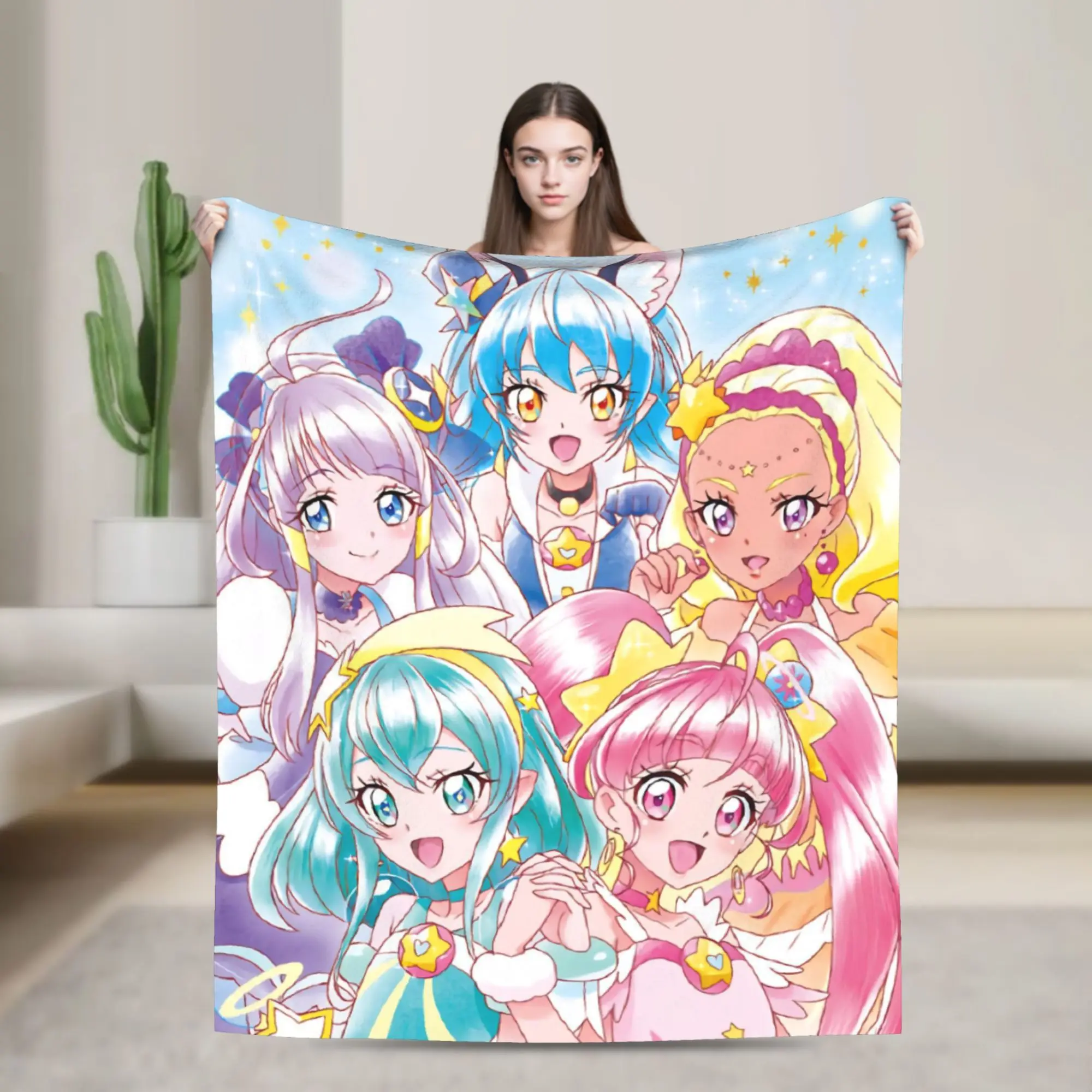 Soaring Sky Pretty Cure Blanket Super Soft Cozy  Throw Blankets for Couch 50x60 Inch Multiple Sizes Bedspread
