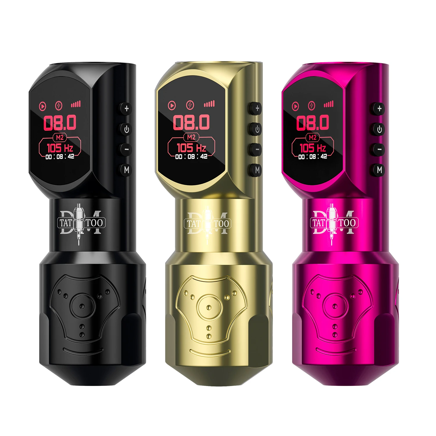 

DM Red-dragon Wireless Tattoo Pen Large Color Screen Digital Display Permanent Makeup Tattoo Machine with 4.0 Stroke Tattoo Gun