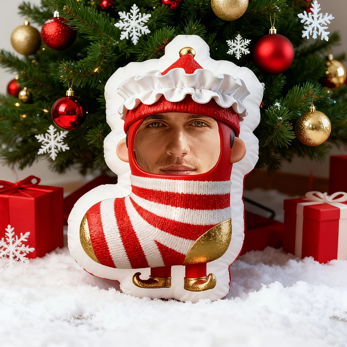 A Custom-Themed Photo Pillow, Upload Your Personalized Photo, Christmas Stockings, Suitable for Father'S Day, Mother'S Day, Hall