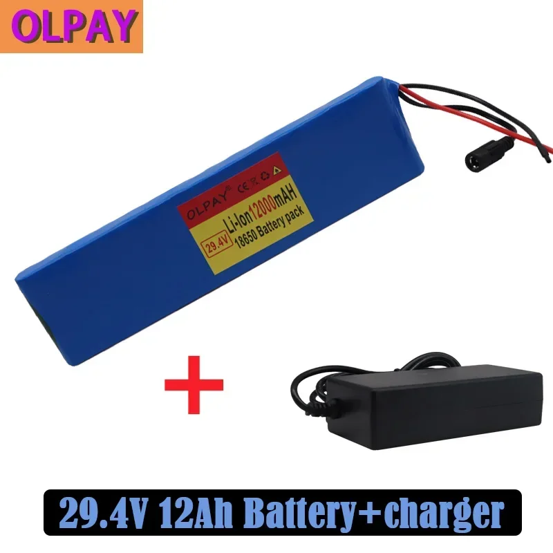 

24V 12Ah 7S2P 18650 li-ion Rechargeable battery pack 29.4v12000mAh electric bicycle moped Balancing scooter+ 29.4V 2A Charger