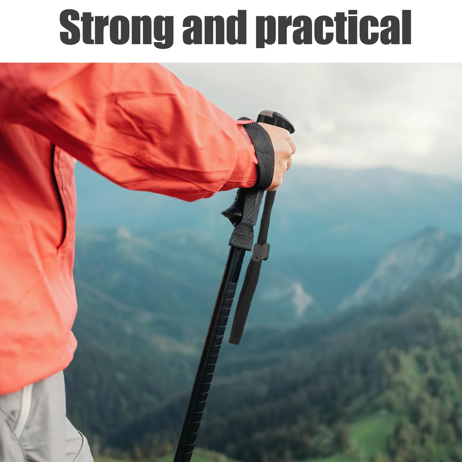 

3Pcs Walking Cane Wrist Straps Polyester Hiking Stick Adjustable Hand Strap Anti-Lost Walking Poles Accessories for Elderly