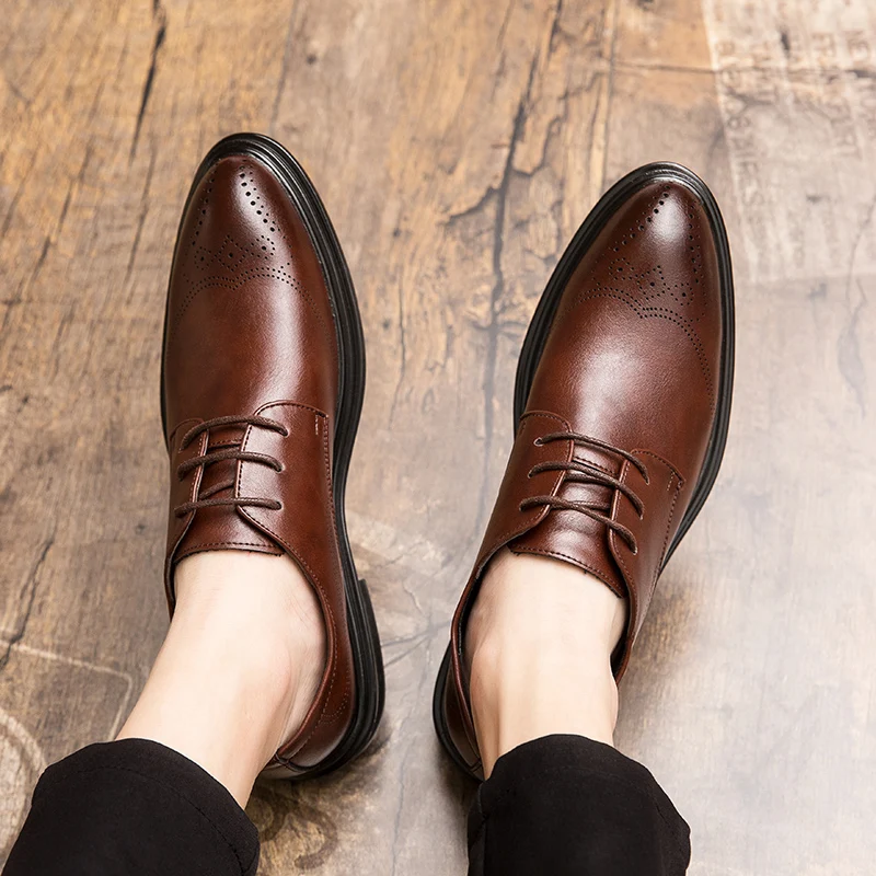 Italian Mens Wedding Oxfords Shoes Luxury Genuine Leather Handmade Comfortable Quality Elegant Office Formal Shoes Man Size 46