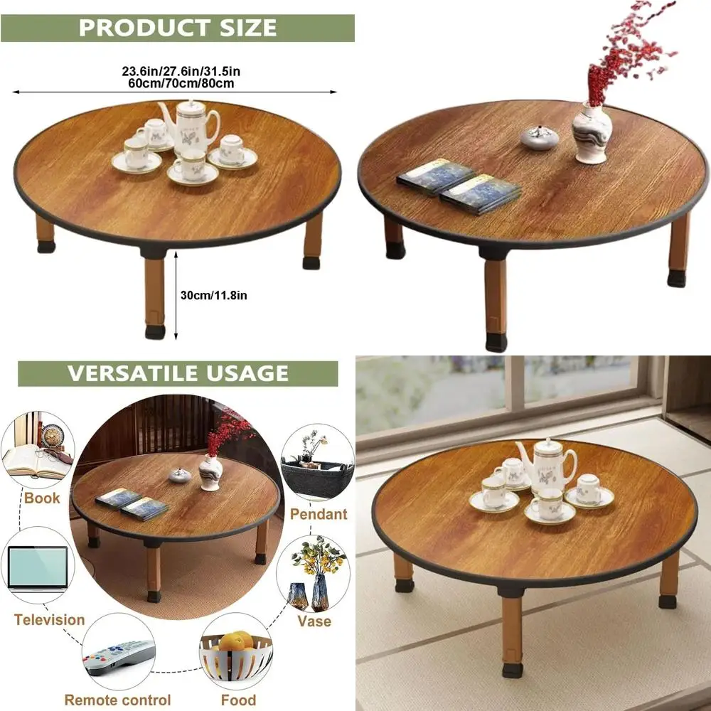 

Японский компактный чайный столик, многофункциональный низкий стол для обеда, учебы и сидения на татами (60x30 см)