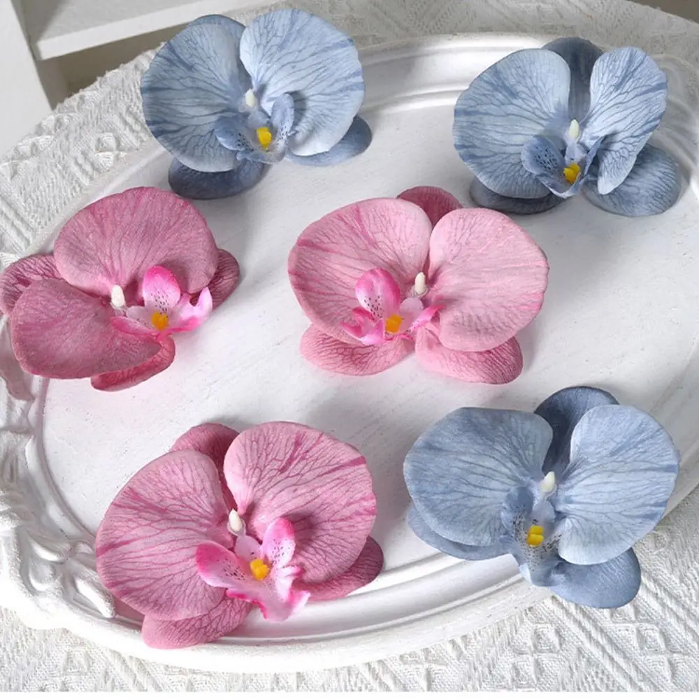 Cute DIY Jewelry Making Craft Simulated Flower Headdress Handmade Accessories Butterfly Orchid Flower Decoration Hairpin Student