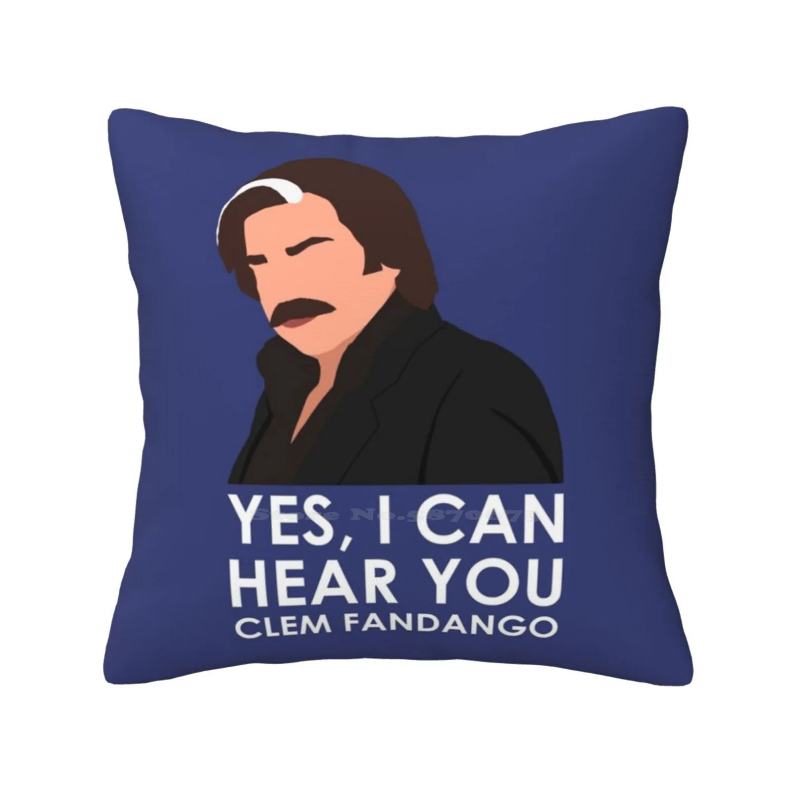 Yes , I Can Hear You Clem Fandango. Funny Cute Decor Square Pillowcase Steven Toast Matt Berry Toast Of London Clem Fandango