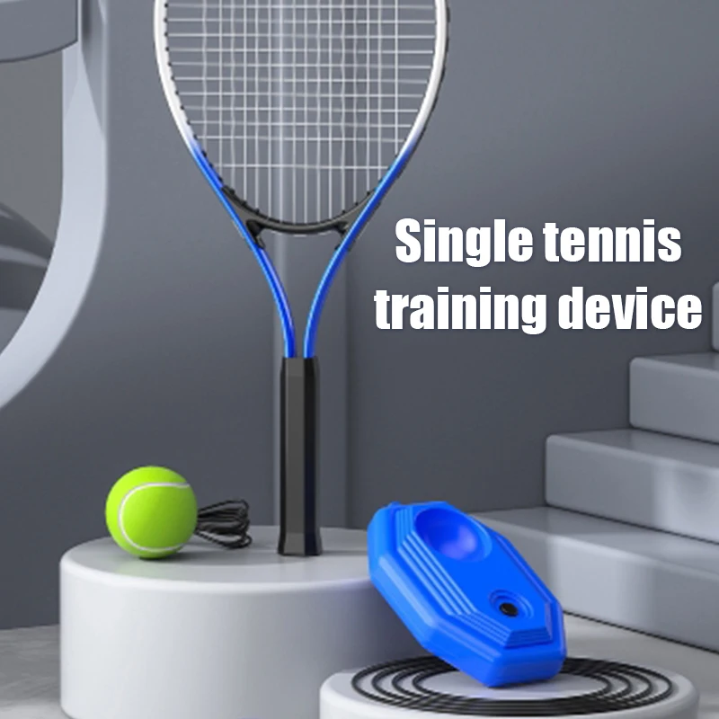 Single Tennis Set Training Tennis Cord Trainer Base Rebound Cord Tennis Trainer Color Random