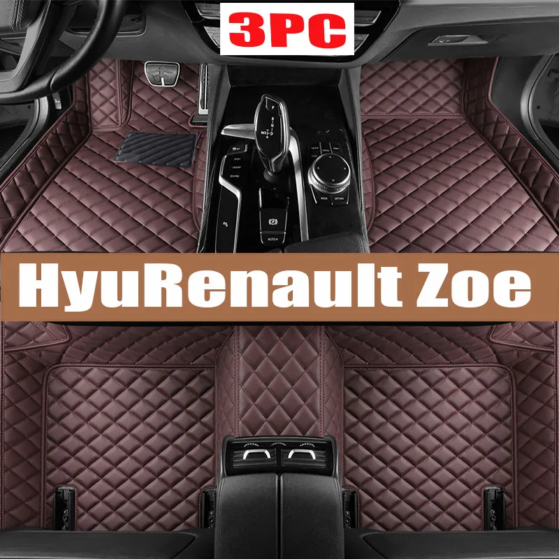 

Leather Car Floor Mats For Renault Zoe E-Tech Electric 2012~2022 5seat Anti-dirt Car Carpet Floor Mat Car Accessories Interior