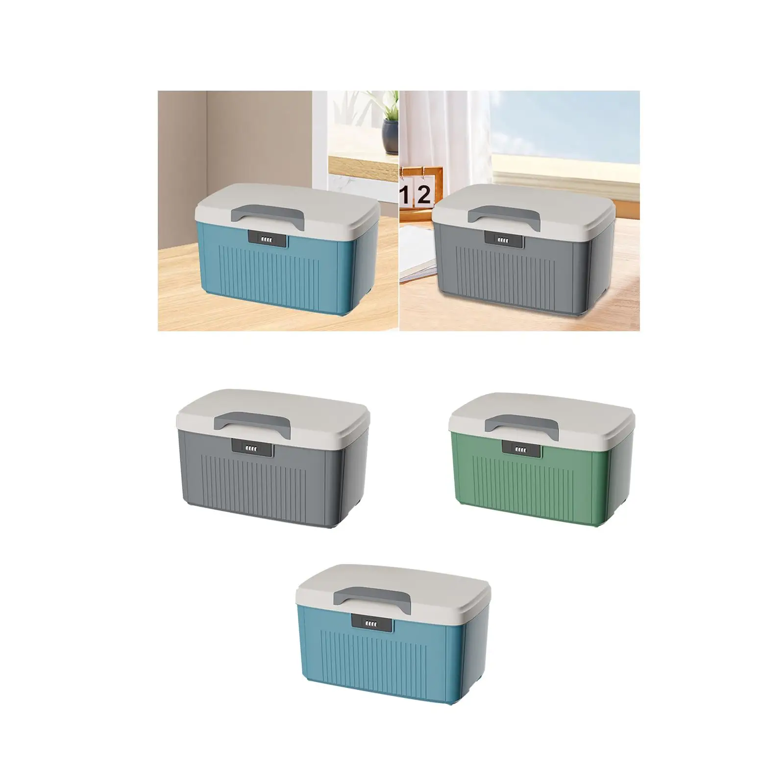 Lockable Storage Box Organizer Heavy Duty Locking Container Bin