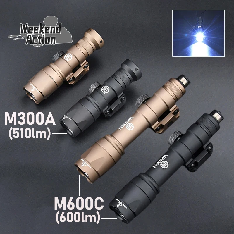 

WADSN Airsoft Surefir M600C M600 M300 Tactical Scout Light AR15 Rifle Weapon Flashlight LED Hunting Spotlight SF M300A Gun lamp