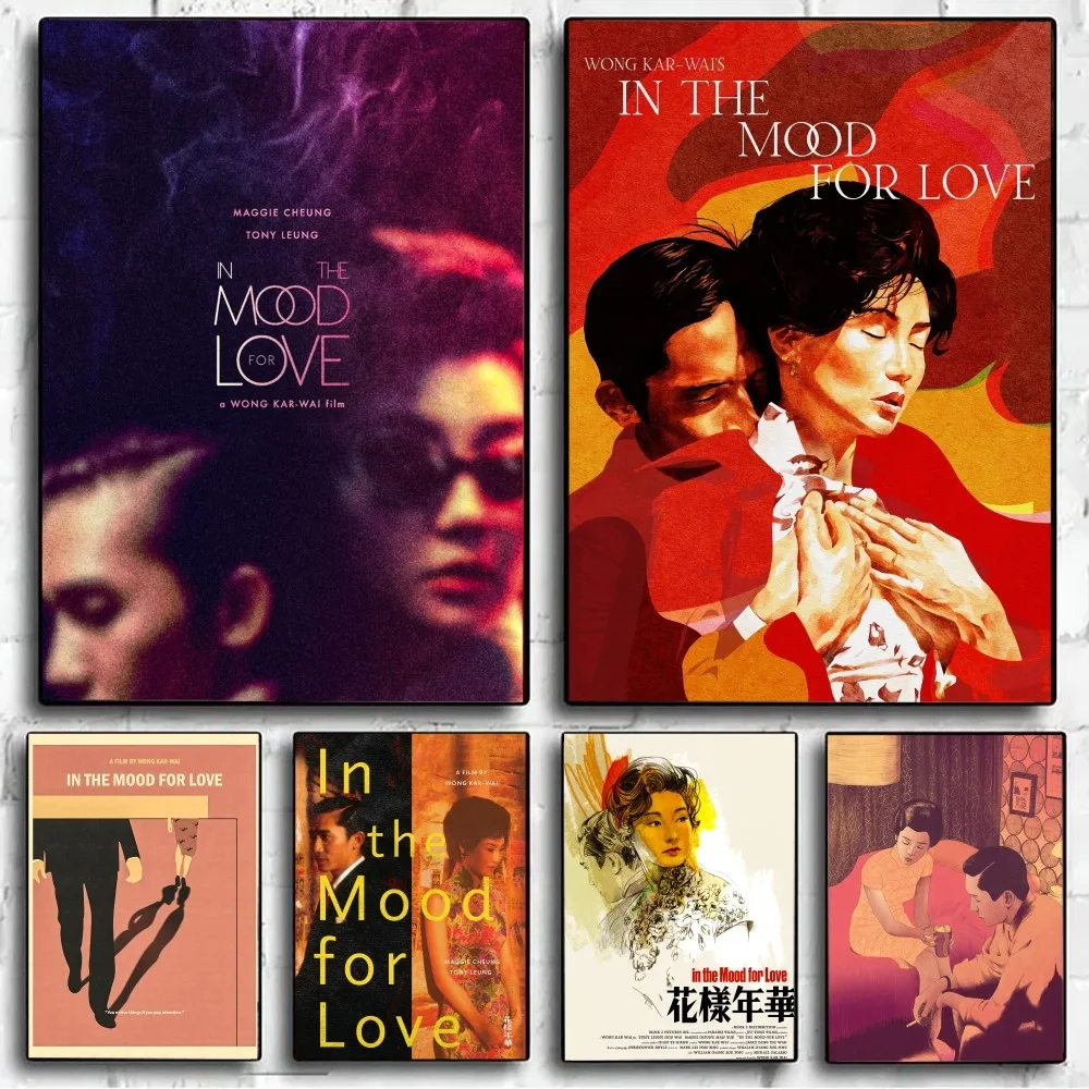 In the Mood for Love Movie Poster No Framed Poster Kraft Club Bar Paper Vintage Poster Wall Art Painting Bedroom Study Stickers