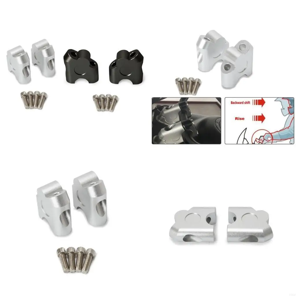 Schwenkbare Motorrad-Lenkerklemmen, erhöhte Lenker-Lenker-Riser für 7/8" 22 mm, neu