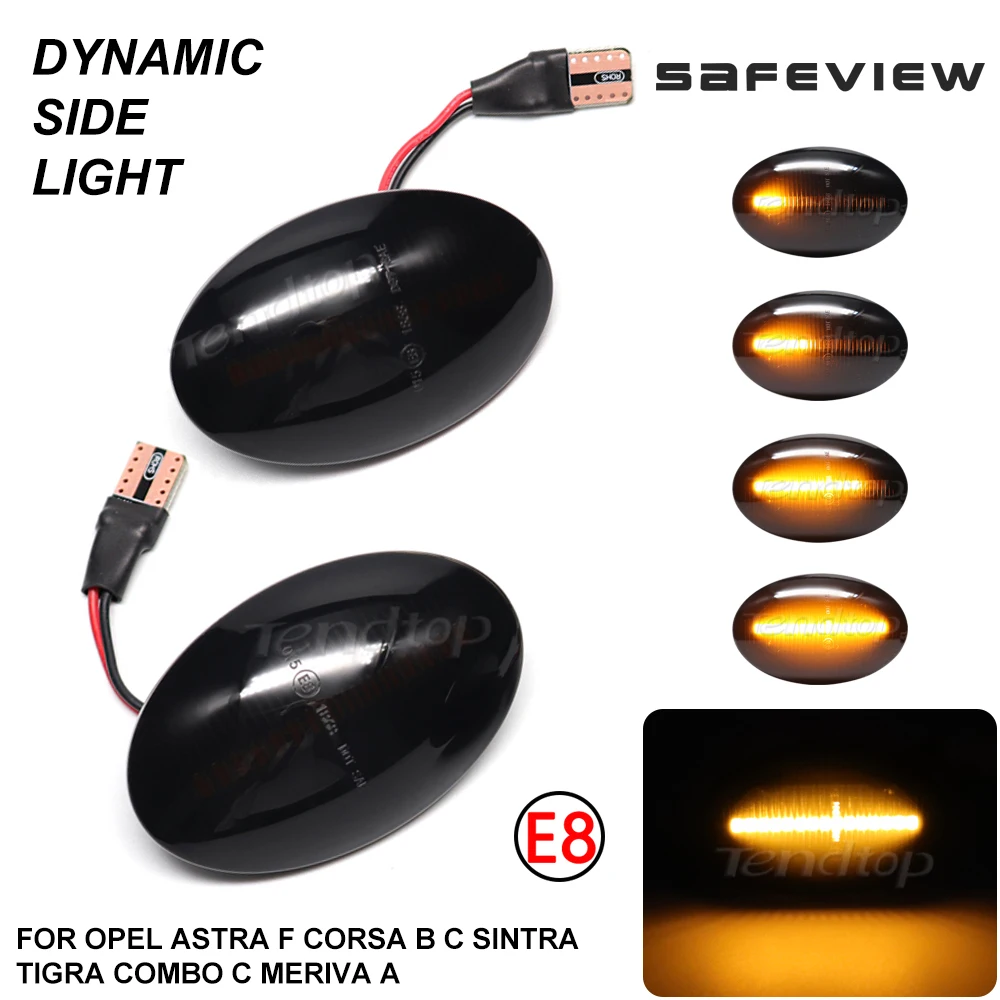 Dynamic LED Flashing Turn Signal Side Marker Lamp Car Light For Opel Combo C B Tigra A Astra F Meriva A Corsa C B Sintra Vita
