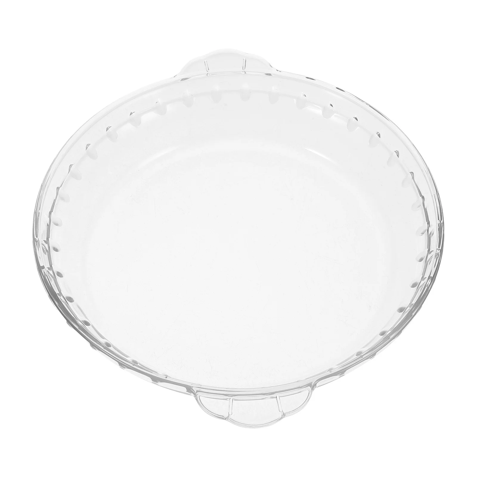 

1pc Heat Resistant 7 Inch Glass Pie Plate Microwave Oven Safe Clear Baking Dish Steamer Compatible Deep Serving Plate Dishwasher