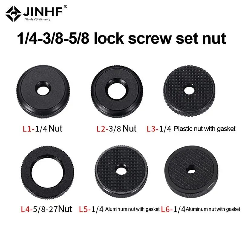 1/4 3/8 5/8 Screw Nut Hot Shoe Seat Lock Knob Flash Stand Tripod Ballhead Mount Adapter Photography Accessories Camera Screw