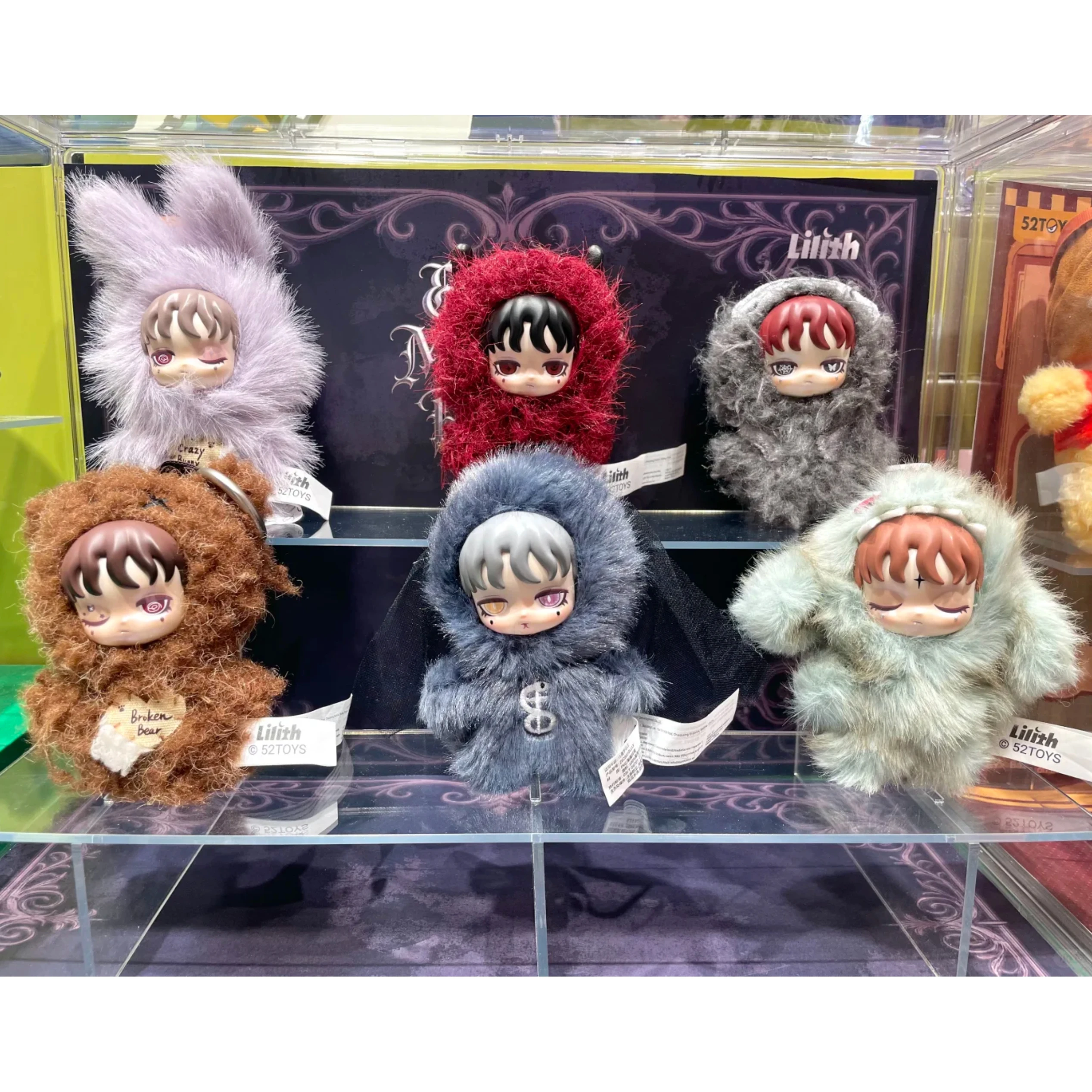 52Toys Lilith Blind Box Plush Doll Keychain Cute Collectible Figure Hanging Decor Surprise Gift For Adult Collectors