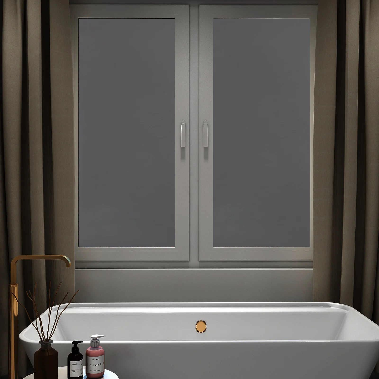 

Household Window Film Blackout Self-Adhesive Privacy Glass Sticker Lightproof Removable Static Cling Indoor Sun Blocking