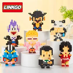 One Piece Linkgo Micro Building Blocks Boa Doflamingo coccodrillo Gekko Moria Anime Diamond Brick Figure Toy For Kids