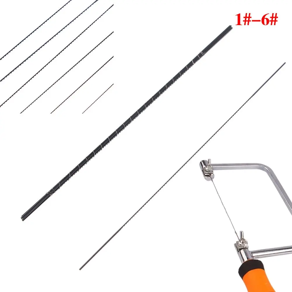 12Pcs/Set Durable 130mm Fine-toothed Scroll Thickness 1#-6# Saw Blades Power Tools U Shape Pull Pull Saw