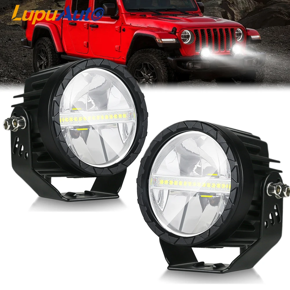 4 Inch LED LED Work light Car Fog Lights White DRL Spotlights For Jeep Wrangler JK TJ LJ Dodge Chrysler SUV motorcycles 12V 24V