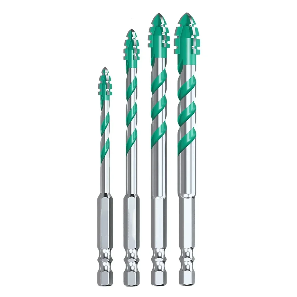 

4 PCS 150mm Drill Bits Carbide Drilling Woodworking DIY Hardware Accessories For Glass Wood Metal Tiles 6/8/10/12mm