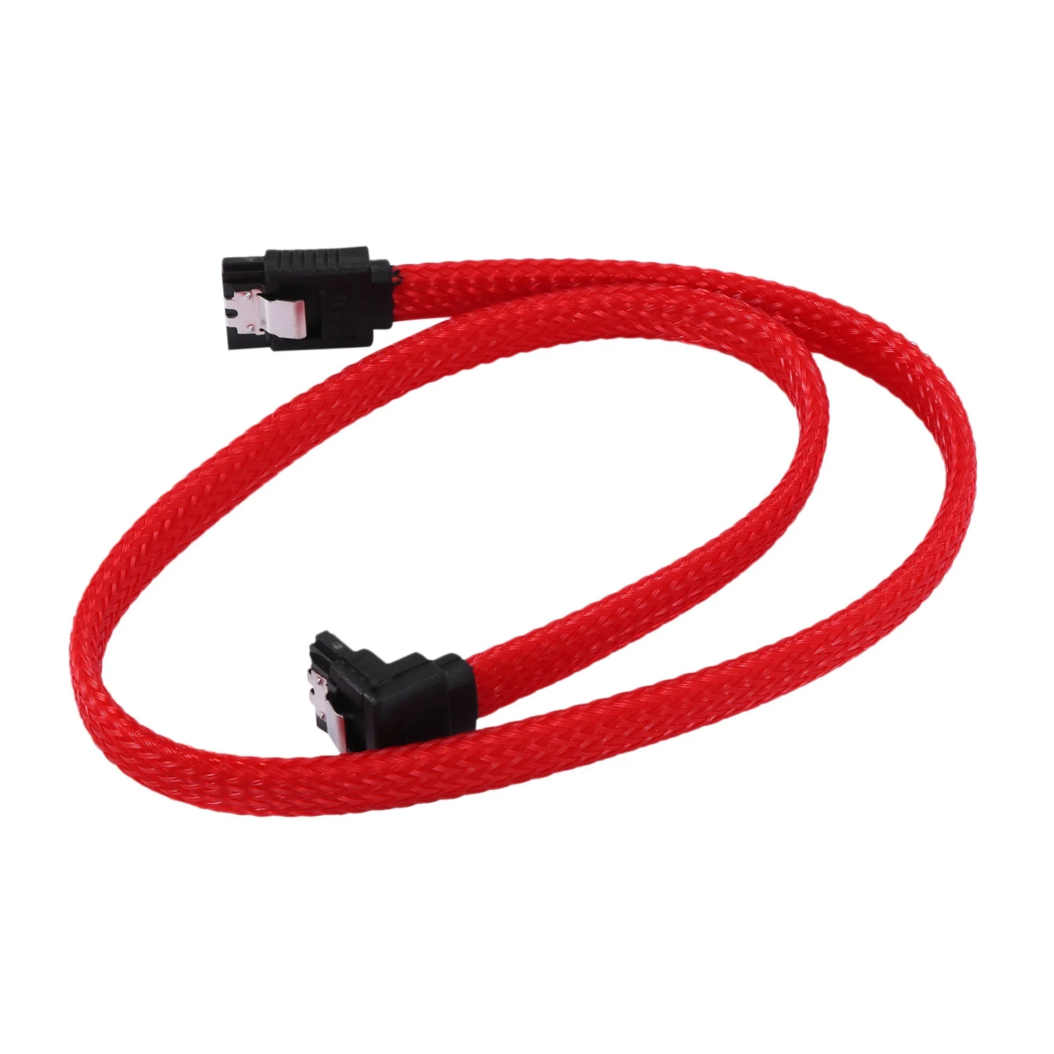 AB54-50CM SATA 3.0 III SATA3 7pin Data Cable Right Angle 6Gb/s SSD Cables HDD Hard Disk Data Cord with Nylon