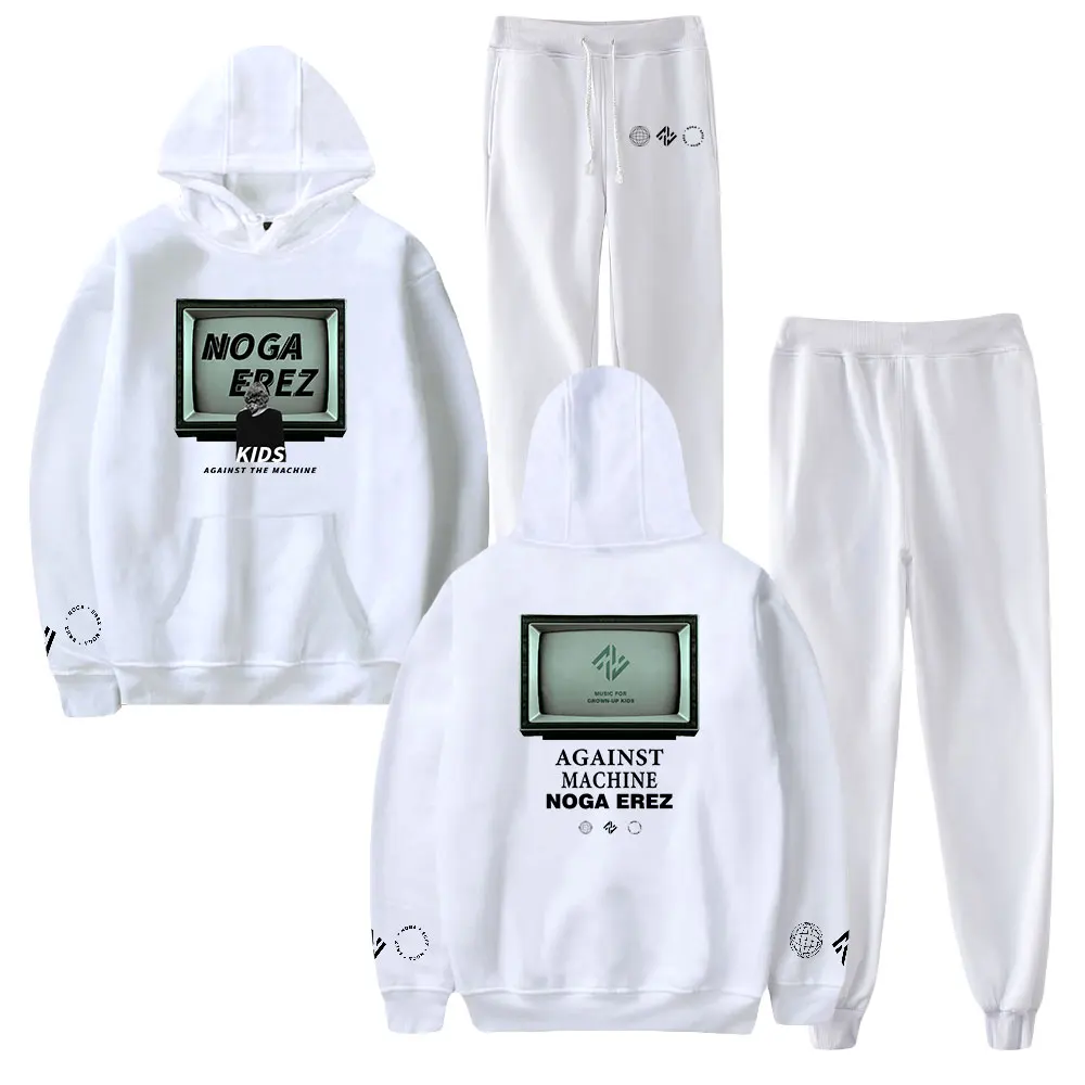 Noga Erez KIDS Against The Machine Hoodie Jogger Pants Two Piece Set Sweatshirts+Sweatpants 2032 World Tour Women Men's Set