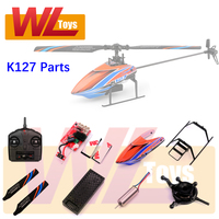 Wltoys XK K127 RC Helicopter Accessories Head Canopy Receiver Board Blade Tail Motor Rotor Servo For K127 V911S Parts