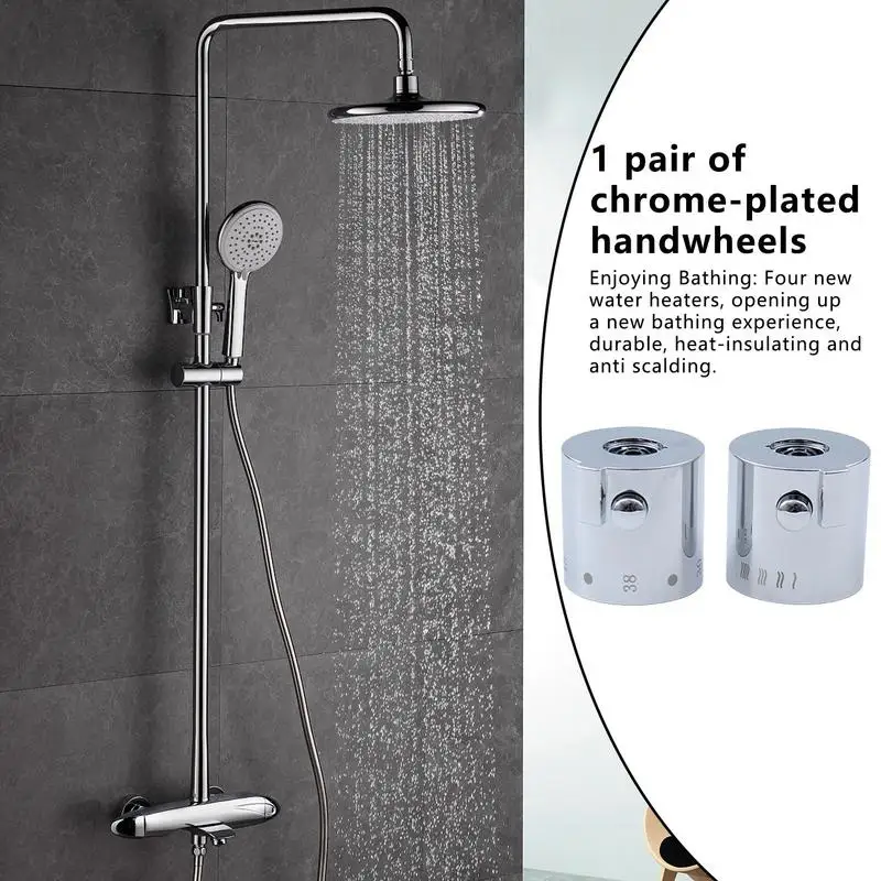 Faucet Handwheel Shower Valves Watering Devices Practical Chrome Faucet Shower Valve Spool Repair Part For Bathroom Kitchen Tool
