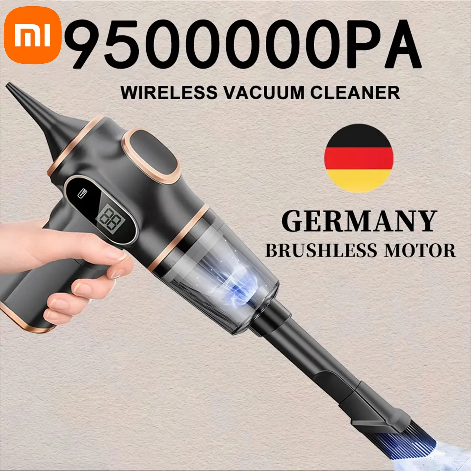 Xiaomi 9500000 Pa 5in1 Aspirapolvere wireless Automobile Aspirapolvere portatile portatile per elettrodomestico montato su veicolo per auto