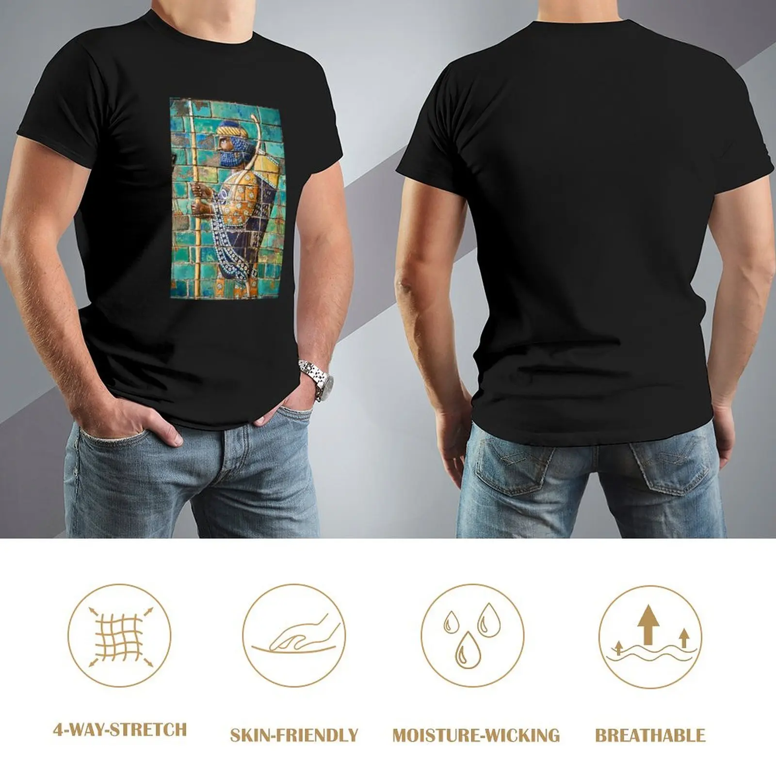 T-shirt soldat des Immortels achéménides pour hommes, vêtements esthétiques à séchage rapide, graphique