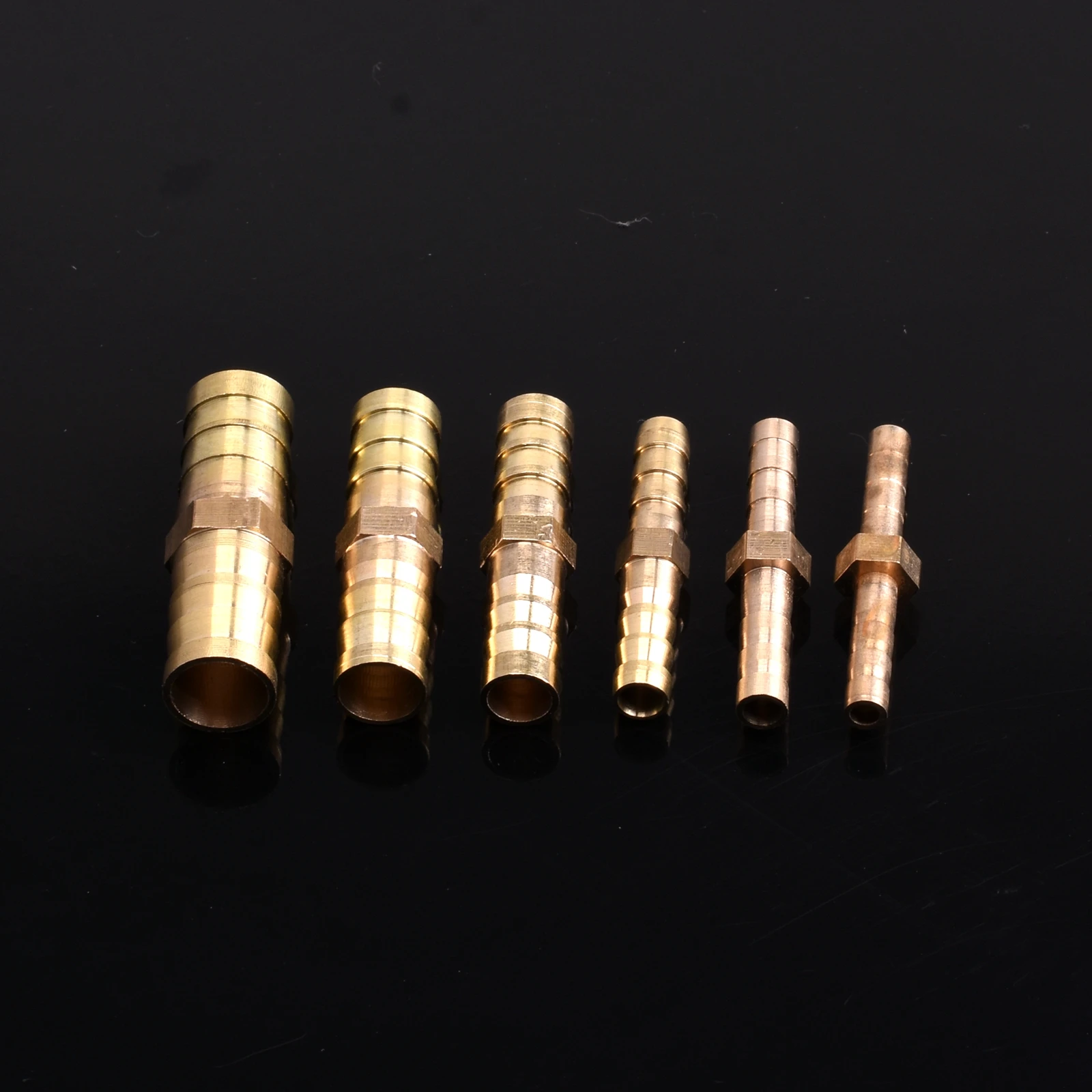 Brass Straight Hose Pipe Fitting Equal Barb 4mm 5mm 6mm 8mm 10mm 12mm 16mm 19mm 25mm Gas Copper Barbed Coupler Connector Adapter