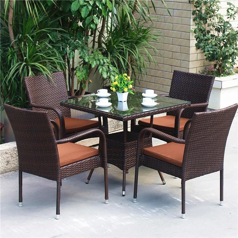 Outdoor table and chair courtyard waterproof and sun-proof garden villa outdoor balcony rattan chair outdoor leisure B&