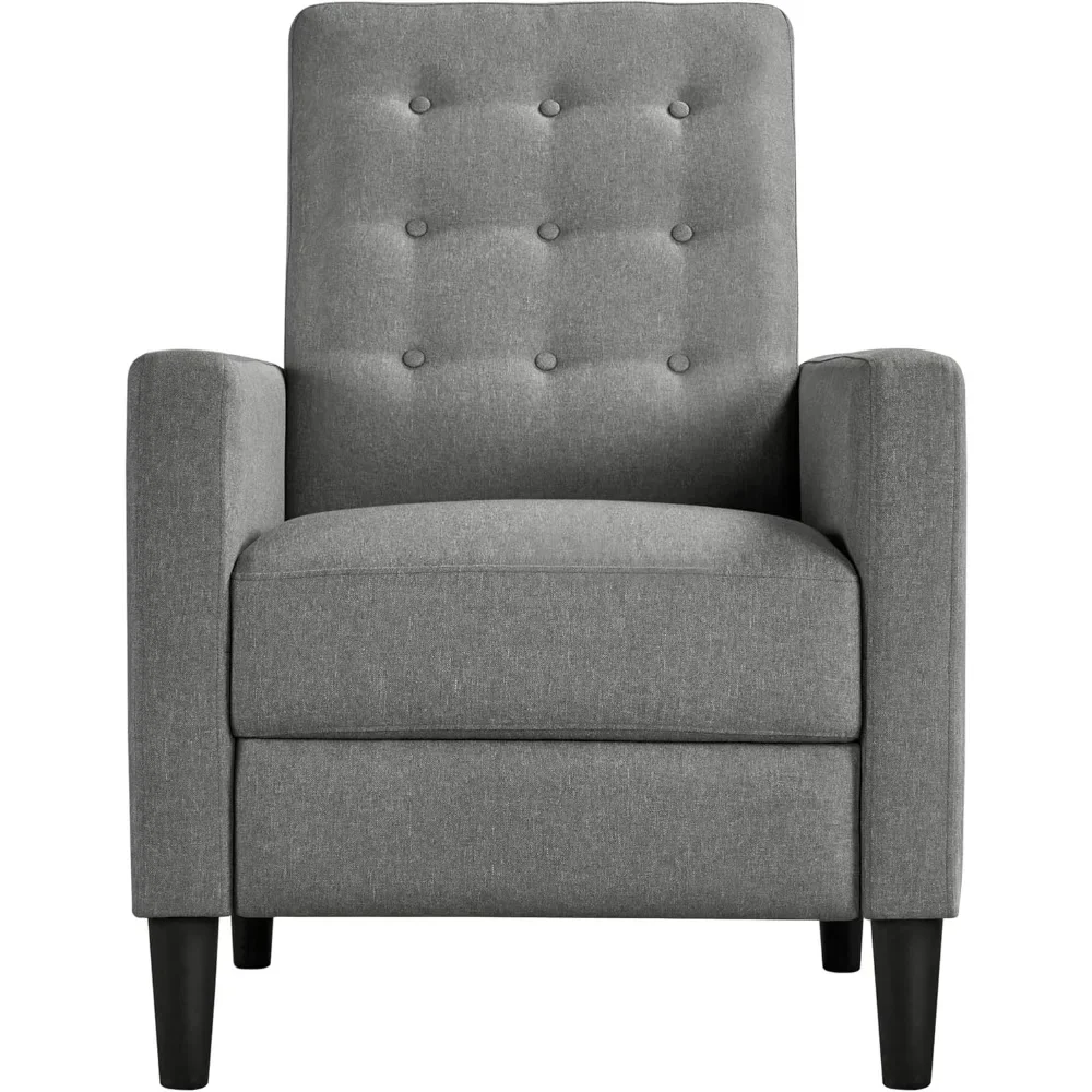 

Fabric Recliner Chair Mid-Century Modern Recliner Adjustable Single Recliner Sofa with Thicker Seat Cushion Tufted Upholstered